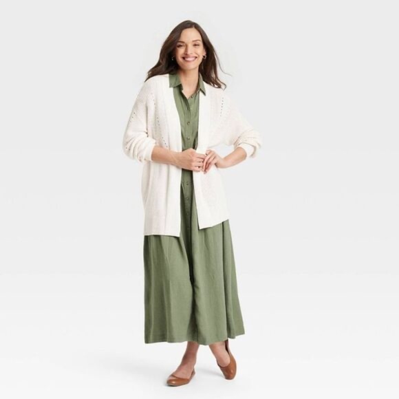 NWT Target Universal Thread Cardigan Sweater - Size M - Cream White - Picture 3 of 9